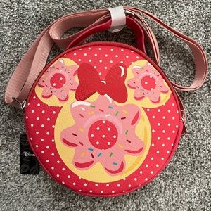 Pink/ red donut Minnie Mouse Disney crossbody